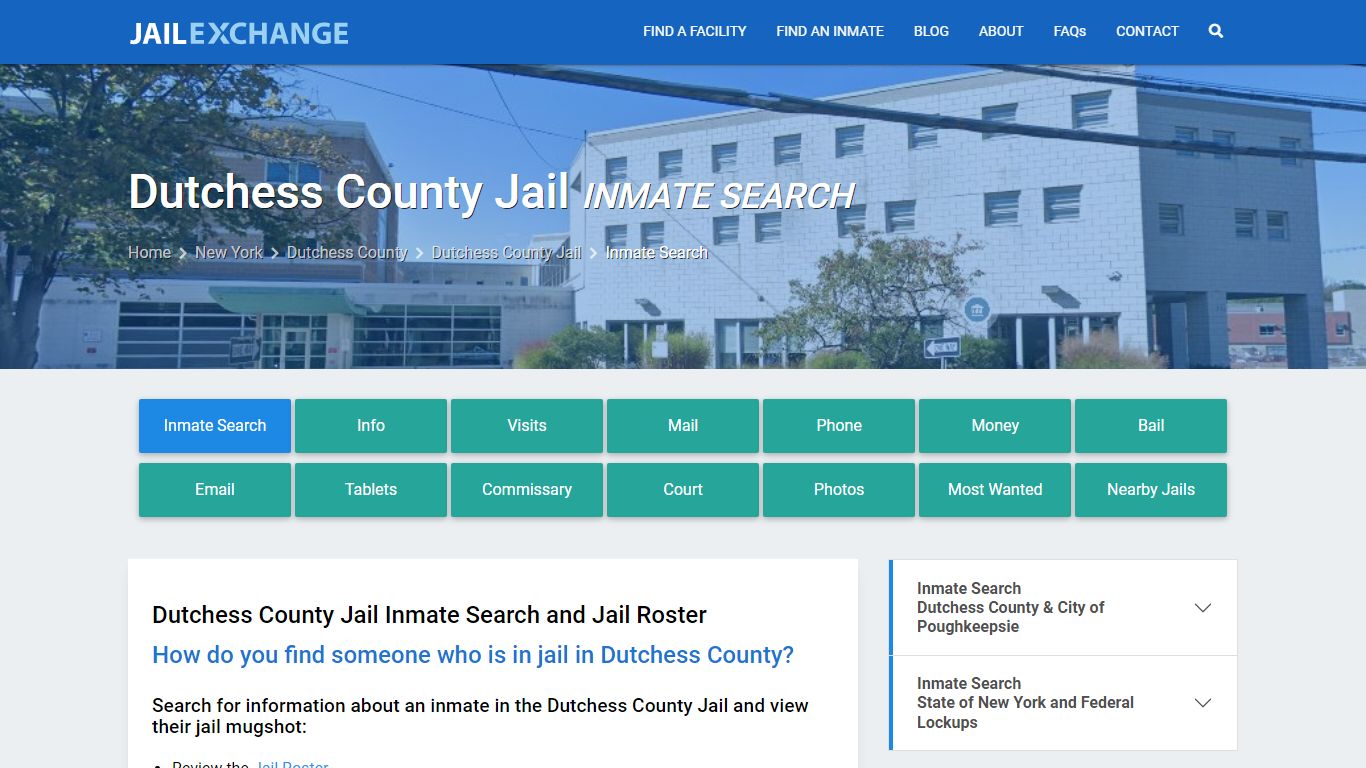 Inmate Search: Roster & Mugshots - Dutchess County Jail, NY
